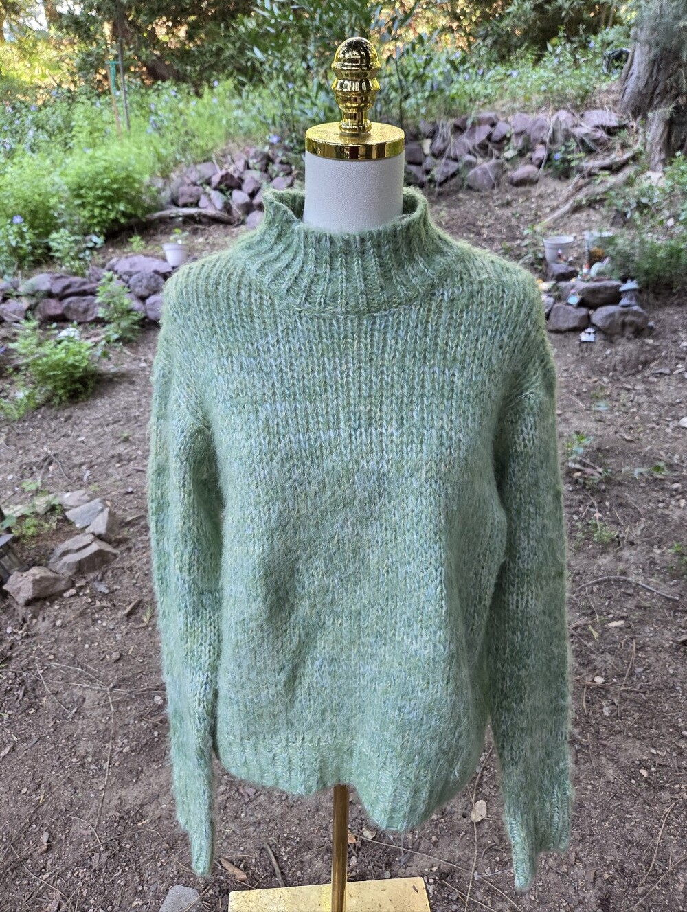 Princess Polly  Retro Green‎ Warm Turtle Neck Sweater